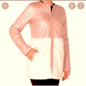 Calvin Klein Rose Gold with Sherpa fleece coat!